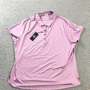 FootJoy Polo Shirt Womens 2XL Lavender Performance Golf Moisture Wicking